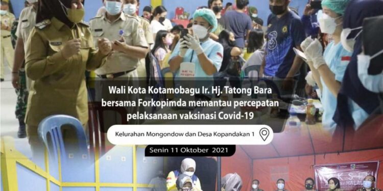 Meski Malam Hari, Tatong Bara Tetap Pantau Proses Vaksinasi