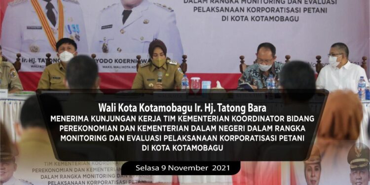 Wali Kota Kotamobagu Terima Kunjungan Tim Kemenko Pertanian dan Kemendagri