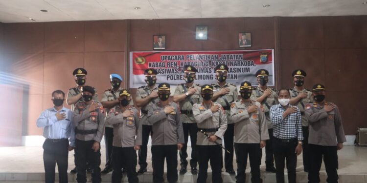 Kapolres Bolsel Kukuhkan Sejumlah Pejabat Baru, Berikut Nama dan Jabatannya