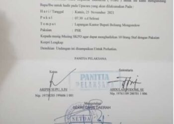 Besok Pemkab Bolmong Gelar Upacara Hari Guru Nasional dan HUT PGRI ke-76