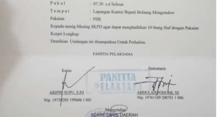 Besok Pemkab Bolmong Gelar Upacara Hari Guru Nasional dan HUT PGRI ke-76