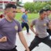 Usai Apel Pagi Personil Polres Bolsel Latihan Beladiri