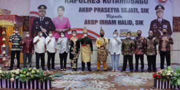 Wali Kota Kotamobagu Hadiri Kegiatan Kenal Pamit Kapolres Kotamobagu