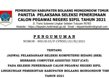 Pansel Boltim Umumkan Jadwal SKB CPNS Tahun 2021