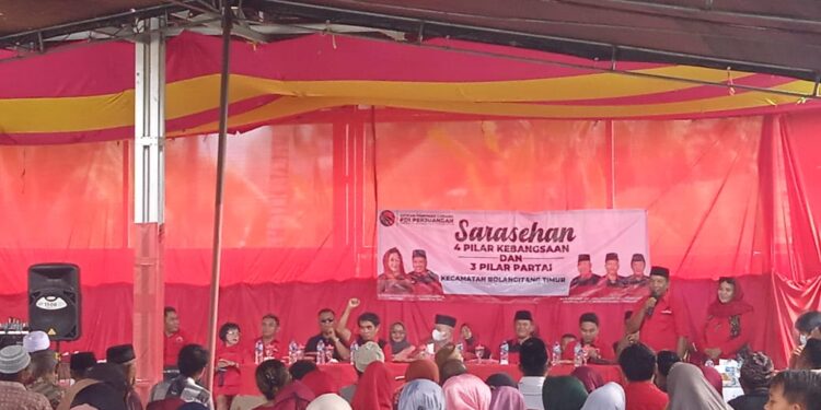PDI-P Sukses Gelar Sarasehan Empat Pilar Kebangsaan dan Tiga Pilar Partai di Kecamatan Bolang Itang Timur