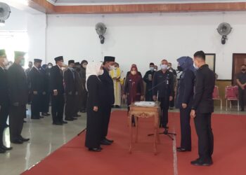 Berikut Jumlah dan Nama Pejabat Kotamobagu yang Dilantik di Aula Rumah Dinas Wali Kota