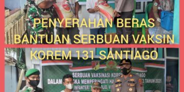 Peringati Hut Ke-73 Infanteri, Korem 131/Santiago Bersama Polsek Pinolosian Gelar Serbuan Vaksin
