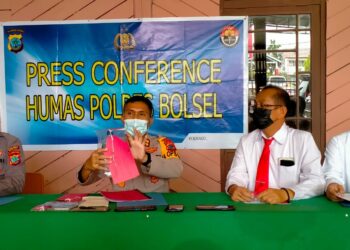 Kapolres Bolsel Gelar Konferensi Pers Penangkapan HM Tersangka Pengguna Narkoba