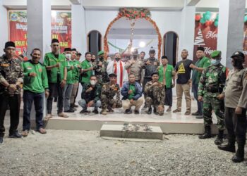 Sinergitas Polres Bolsel Dan GP Ansor Jaga Perayaan Malam Natal