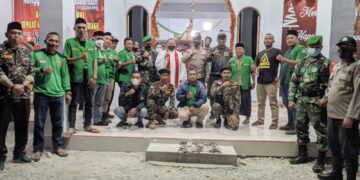 Sinergitas Polres Bolsel Dan GP Ansor Jaga Perayaan Malam Natal