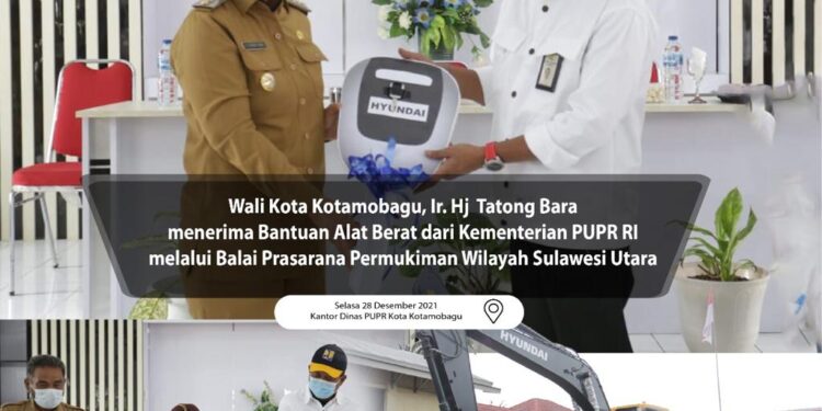 Pemkot Kotamobagu Dapat Bantuan Alat Berat dari Kementerian PUPR