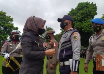 Pimpin Apel Gelar Pasukan, Wali Kota Kotamobagu Bacakan Amanat Kapolri