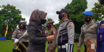 Pimpin Apel Gelar Pasukan, Wali Kota Kotamobagu Bacakan Amanat Kapolri