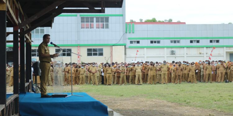 Gelar Apel Perdana, ini yang Ditegaskan Bupati Sachrul Mamonto