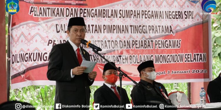 Lantik Pejabat Baru, Ini Pesan Bupati Bolsel