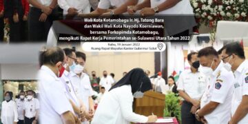 Wali Kota Kotamobagu Ikuti Raker Pemerintahan Bersama Gubernur dan Wakil Gubernur Sulut