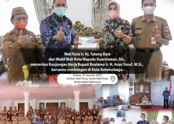 Didampingi Wawali, Wali Kota Kotamobagu Terima Kunjungan Kerja Bupati Bualemo