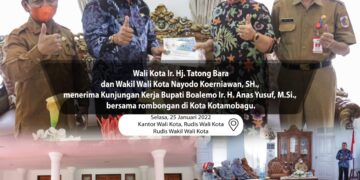 Didampingi Wawali, Wali Kota Kotamobagu Terima Kunjungan Kerja Bupati Bualemo