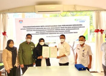 Program Prioritas, Pemkab Boltim dan BPJS Ketenagakerjaan Teken MoU 