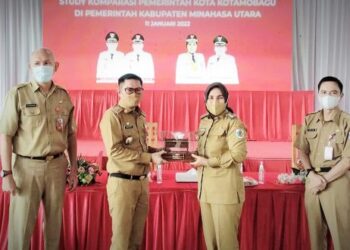 Wali Kota Kotamobagu Sambangi Bupati Minahasa Utara, Ini Yang Dibahas