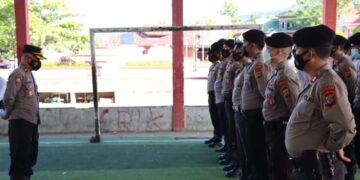 Menyambut Pilsang Serentak, Jajaran Polres Bolsel Gelar Apel Kesiapan