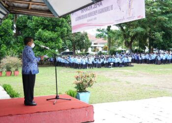 Wakili Wali Kota, Nayodo Pimpin Apel Korpri