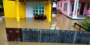 Curah Hujan Tinggi, Kecamatan Motongkad Terdampak Banjir