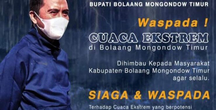 Sachrul Minta Warga Boltim Waspada Cuaca Ekstrem