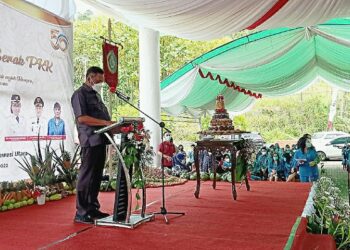 Diikuti TP-PKK se-Sulut, Gubernur Hadiri Peringatan HKG ke 50 yang Dipusatkan di Bolmong