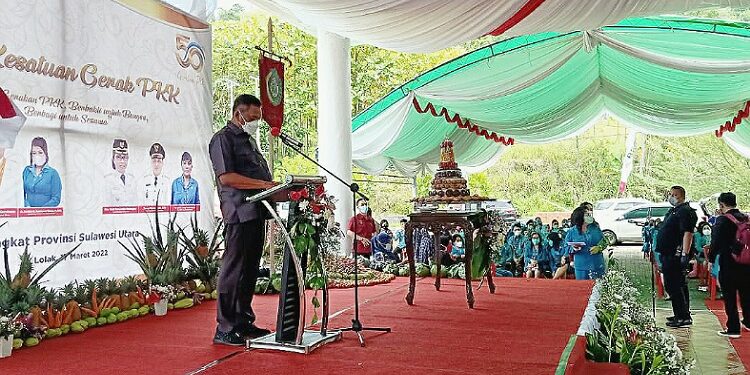 Diikuti TP-PKK se-Sulut, Gubernur Hadiri Peringatan HKG ke 50 yang Dipusatkan di Bolmong