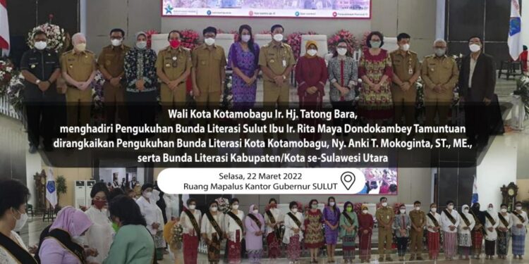 Wali Kota Tatong Bara Hadiri Pengukuhan Bunda Literasi Provinsi