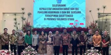 Bupati Yasti Hadiri Silaturahmi KASAD Jenderal TNI Dudung Abdurachman di Manado