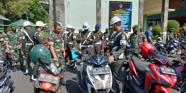 Cegah Pelanggaran Berlalulintas, Kendaraan Dinas Korem 131/Santiago Diperiksa