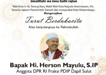 Ini Ungkapan Wali Kota Kotamobagu Atas Meninggalnya Herson Mayulu