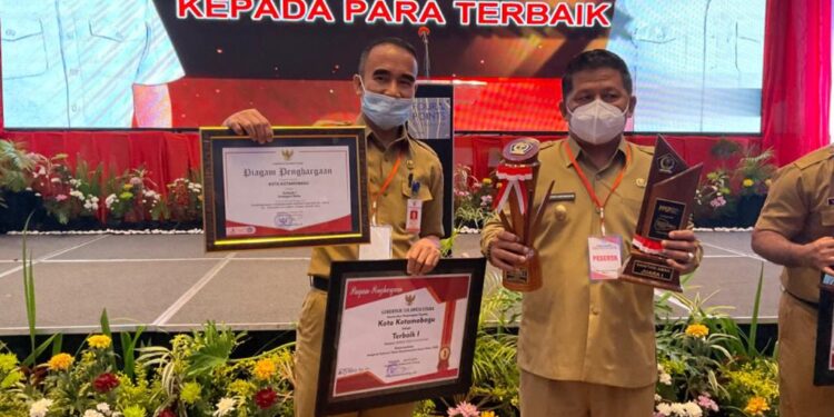 Kotamobagu Raih 2 Penghargaan Sekaligus Pada Musrenbang Provinsi Sulut 2022