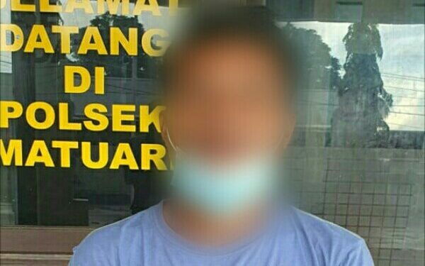 Aniaya Pasangan Kekasih, Pria ini Diamankan di Polsek Matuari