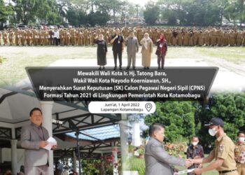 Nayodo Serahkan SK CPNS Kotamobagu Formasi Tahun 2021