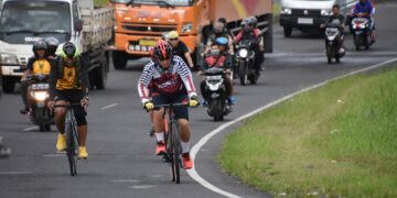 Jaga Kebugaran, Danrem dan PJU Korem 131/Stg Fun Bike ke Koramil Airmadidi