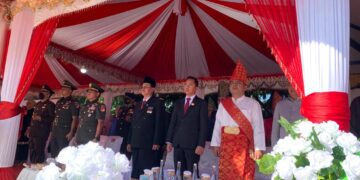 Bupati Sachrul Hadiri Upacara HUT Kotamobagu