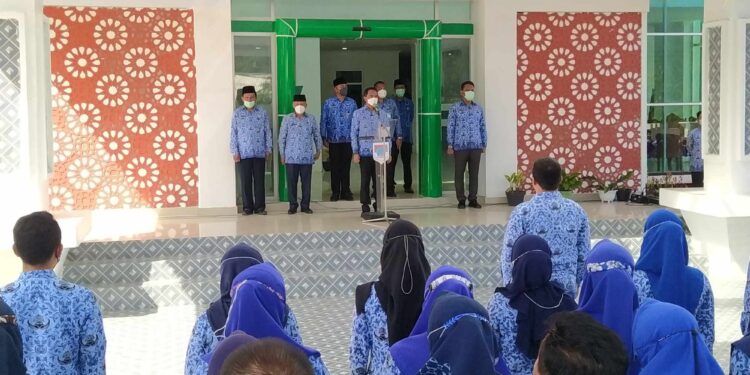 Bupati Sachrul Pimpin Apel Korpri di Rumah Sakit Pratama Boltim