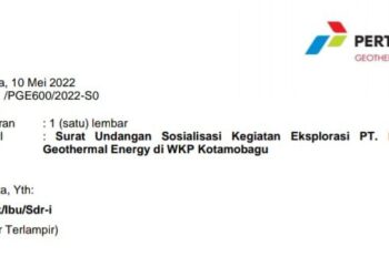 Besok PT. Pertamina Geothermal Energy Kunjungi Pemkab Boltim