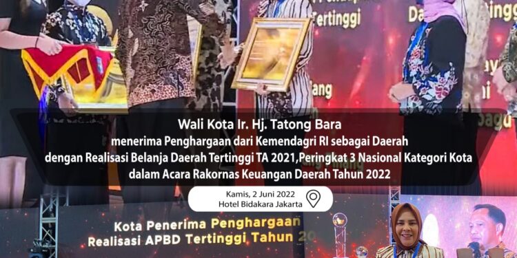 Kotamobagu Terbaik di Realisasi APBD Tertinggi Tahun 2021