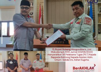 Limi Mokodompit Tunjuk Ashari Sebagai Kepala Bappeda Bolmong