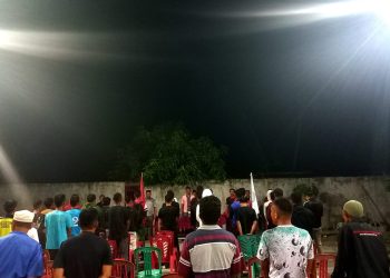 Dihadiri KONI dan PSTI Bolmut, Sangadi Biontong Resmi Buka Turnamen Sepak Takraw Biontong