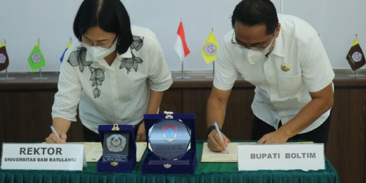 Jalin Kerja Sama, Pemkab Boltim Teken MoU dengan Universitas Sam Ratulangi