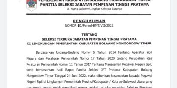 Pemkab Boltim Buka Lelang 3 Jabatan, Ini Persyaratannya