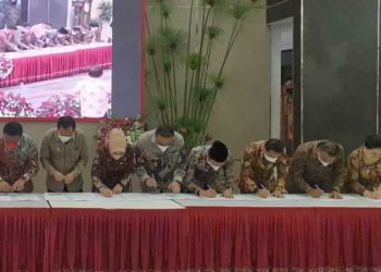 Hadiri Deklarasi JPM, Tatong Teken Nota Kesepakatan BPIP