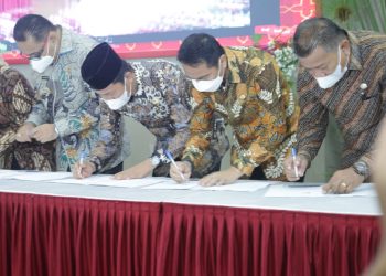 Bupati Boltim dan BPIP RI Tanda Tangani Nota Kesepahaman Pembumian Pancasila