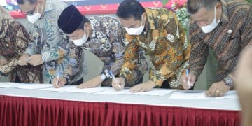 Bupati Boltim dan BPIP RI Tanda Tangani Nota Kesepahaman Pembumian Pancasila