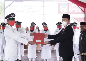 Lantik 38 Sangadi Terpilih, Bupati Bolsel: Jahit Kembali Silaturahmi Usai Pilsang